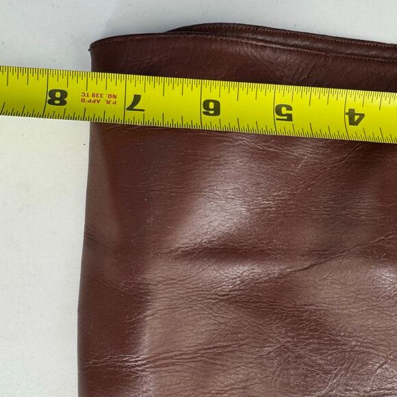 Vintage Women’s Brown Leather Heeled Boots Argentina Size 9  Unbranded - Picture 8 of 11